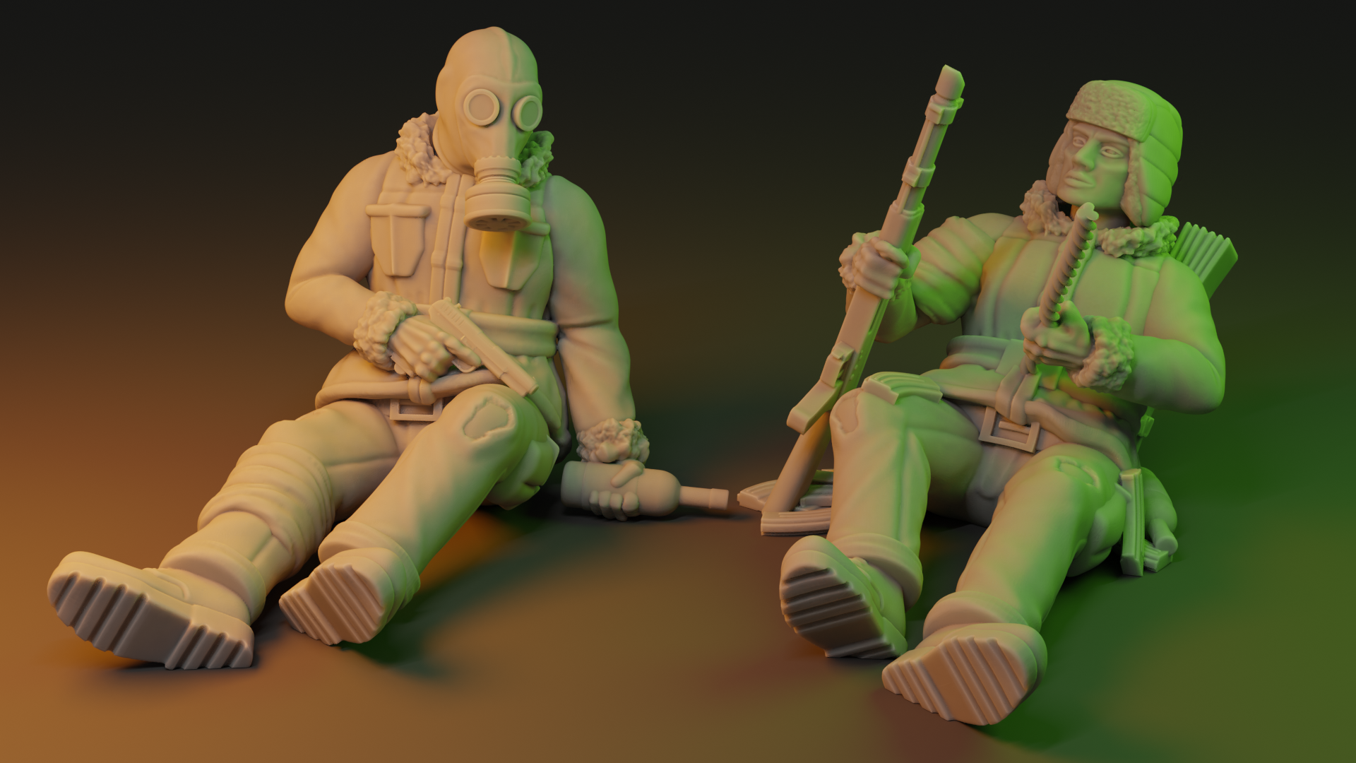 Dead Scav bodies. 28mm Miniatures